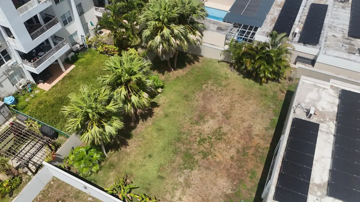 Vista aérea de una residencia en Puerto Rico captada con drone